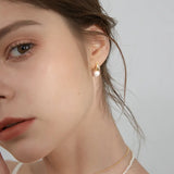 Sera Mini Pearl Huggie Earrings