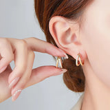Dual Line Huggie Earrings