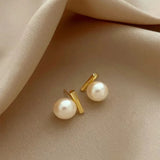 Poise Pearl Bar Earrings