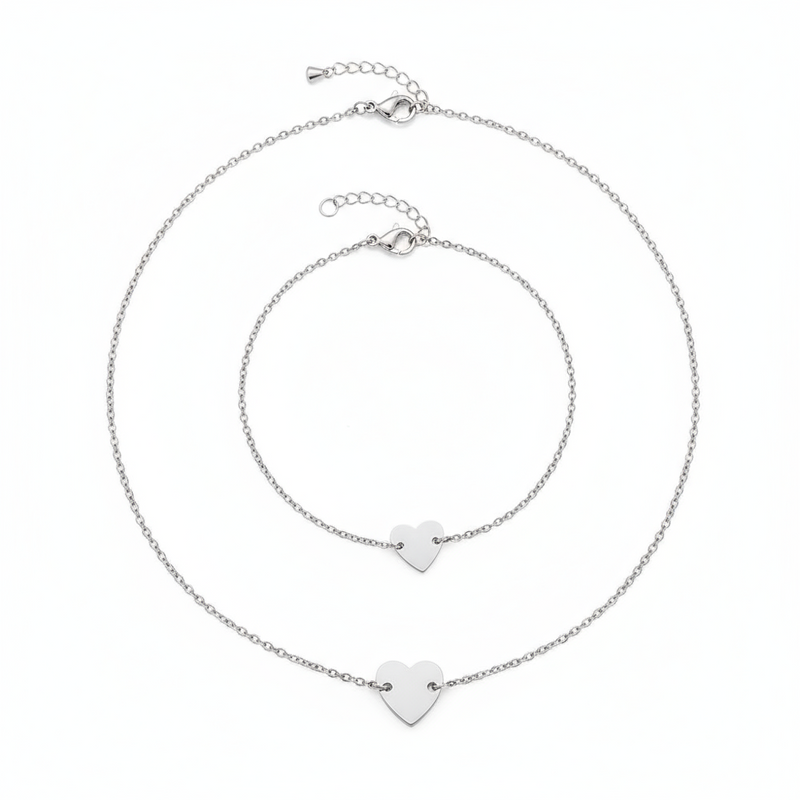 Amora Heart Necklace (+ Complimentary Bracelet)
