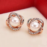 Orbit Pearl Stud Earrings