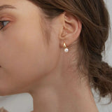 Sera Mini Pearl Huggie Earrings