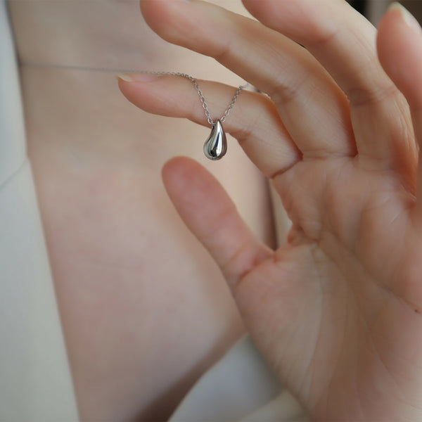 Moon Drop Pendant Necklace