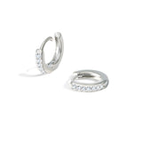 Seren Pavé Huggie Earrings Trio