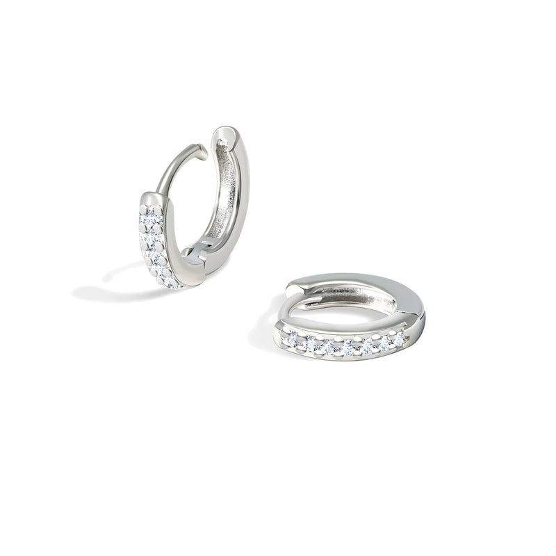 Seren Pavé Huggie Earrings Trio