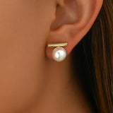 Poise Pearl Bar Earrings