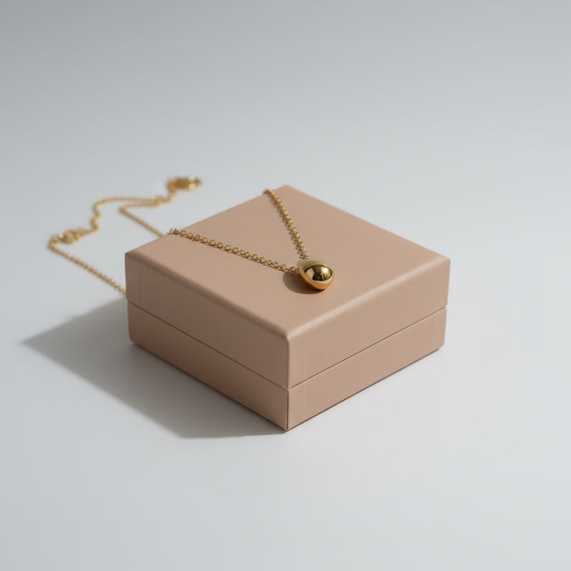 Moon Drop Pendant Necklace