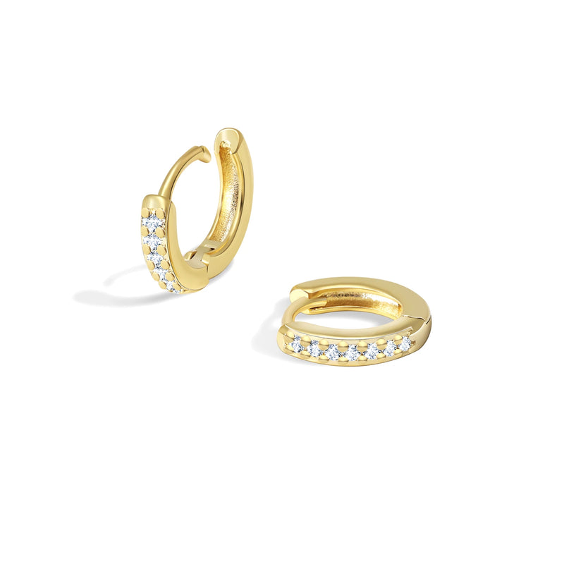 Seren Pavé Huggie Earrings Trio