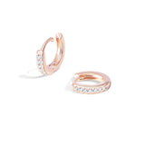 Seren Pavé Huggie Earrings Trio