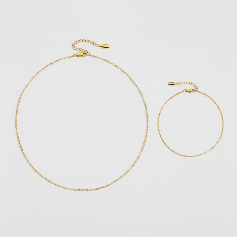 Whisper Fine Chain Necklace (+ Complimentary Bracelet)