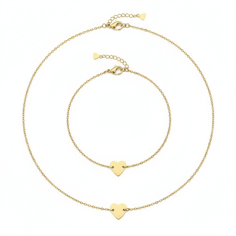 Amora Heart Necklace (+ Complimentary Bracelet)
