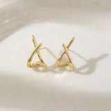 Cross Huggie Earrings