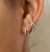 Dual Line Huggie Earrings