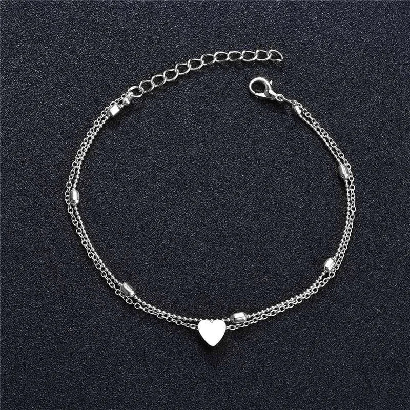 Heartline Charm Anklet