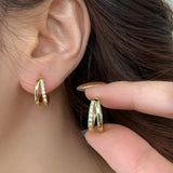 Dual Line Huggie Earrings