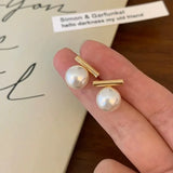 Poise Pearl Bar Earrings