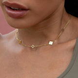 Clover Station Necklace (+ Complimentary Bracelet)