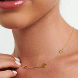 Clover Station Necklace (+ Complimentary Bracelet)