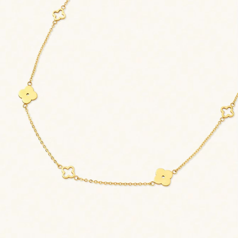 Clover Station Necklace (+ Complimentary Bracelet)