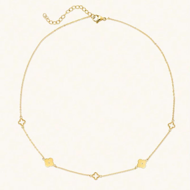 Clover Station Necklace (+ Complimentary Bracelet)